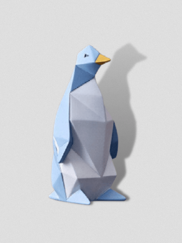 Tirelire Pingouin Design Bleu - M